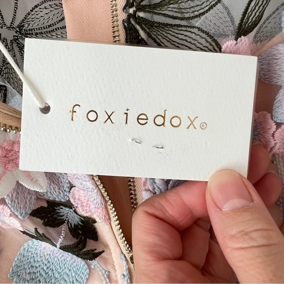 Anthropologie Foxiedox Floral Appliqué Fit and Flare Mini Dress - Picture 15 of 16